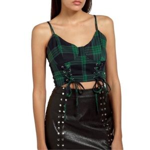 MISSGUIDED | Plaid Bustier Top